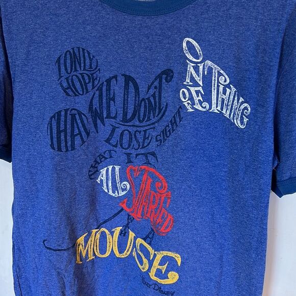 Disney Blue Mickey Mouse t-shirt M - Picture 4 of 5